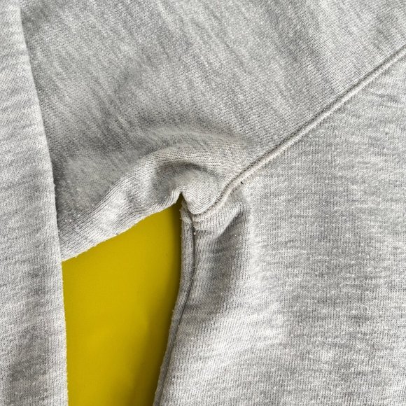 Express Cropped Sweater with Sequin and Lace Owl, Heather Gray/Cream, Size XS - Picture 6 of 14